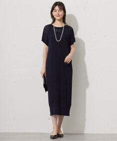 自由区 L 【ワコールコラボ】【カタログ掲載・洗える】レーシーニット ドレス