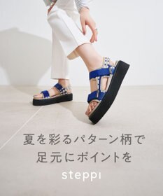 steppi 【洗える】厚底 ストラップサンダル