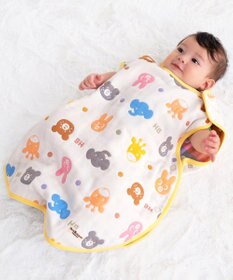 MIKI HOUSE HOT BISCUITS 六重織どうぶつ柄ガーゼスリーパーセット【BOX付き】