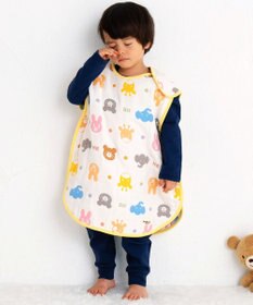 MIKI HOUSE HOT BISCUITS 六重織どうぶつ柄ガーゼスリーパーセット【BOX付き】