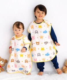 MIKI HOUSE HOT BISCUITS 六重織どうぶつ柄ガーゼスリーパーセット【BOX付き】