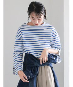 Te chichi ショルダー釦ボーダーカットソー