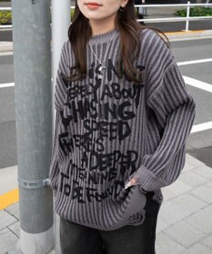 WEGO クラッシュリブBIGニットプルオーバー