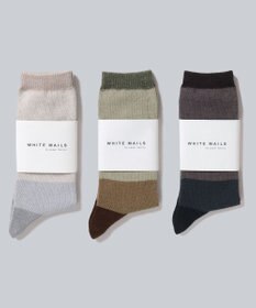 WHITE MAILS 【UNISEX】PAPER COLOR BLOCK SOCKS ソックス