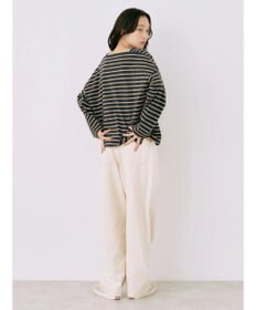 earth music&ecology スクエアボーダープルオーバー