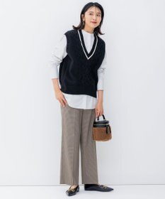 23区 【洗える】CANCLINI バンドカラー シャツ