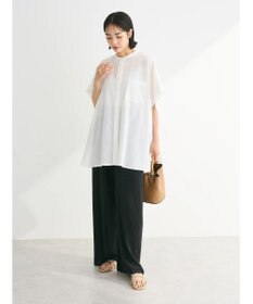 Green Parks 綿麻混ポンチョ風シャツ