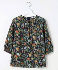 J.PRESS LADIES S スパンボタニカル プリント クルーネック ブラウス