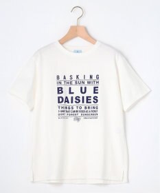 組曲 L ブルーデイジーロゴプリント Tシャツ