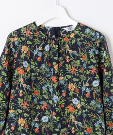 J.PRESS LADIES S スパンボタニカル プリント クルーネック ブラウス