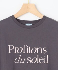 組曲 L ブルーデイジーロゴプリント Tシャツ