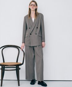 uncrave プルーフウールライクツイル ワイドパンツ