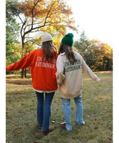 Green Parks バックロゴプリントスウェット