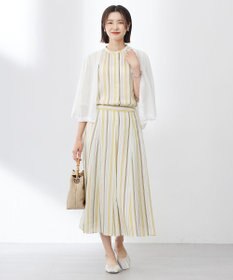 J.PRESS LADIES L 【洗える】ランダムストライプ ブラウス