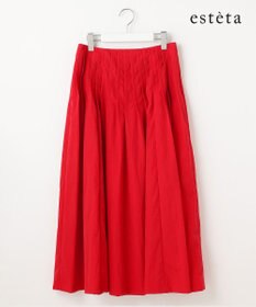 23区 【エステータ】エンシュクライト ピンタック フレアスカート