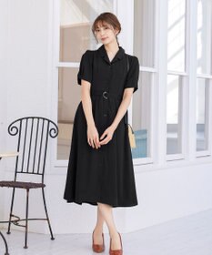 Tiaclasse 【洗える】開襟シャツワンピース