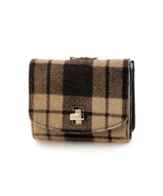 UNBILLION ペルケ perche / ハラコタイプチェック柄3つ折り財布