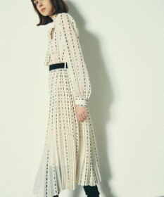 GRACE CONTINENTAL ドットストライププリントワンピース