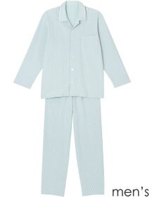 ワコール／睡眠科学 メンズ パジャマ 長袖 長ズボン 綿100%(本体) ここちよく眠れる あったか YGW007 睡眠科学／ワコール