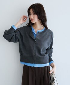 YECCA VECCA 2wayレイヤードクルーネックカーディガン