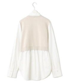 ICB L 【2WAY・洗える】シャツクロスコンビニットプルオーバー