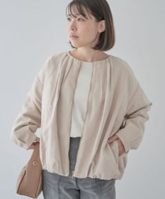 Green Parks ノーカラータックスウェード調ブルゾン