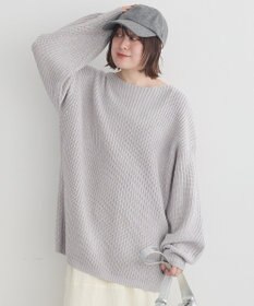 earth music&ecology 【毛玉防止 / 洗濯機洗い可】アンチピリングクロスネックルーズニット