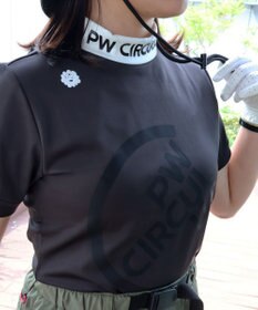 PW CIRCULUS 【UVカット / 吸水速乾 / 伸縮性抜群】【WOMEN】バックメッシュ切り替えモックT ゴルフウェア レディース