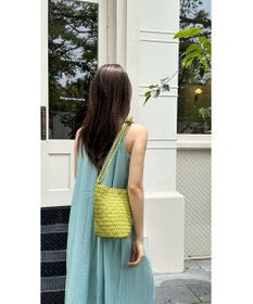 style code 大人の夏を軽やかにする 牛革 メッシュ バケットショルダー