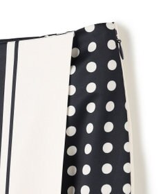 BEIGE， GADE / モノトーンドット柄ラップ風スカート