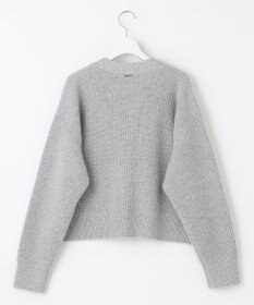 自由区 【洗える】ウールカシミヤブレンドラメスパンコールニット カーディガン