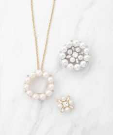 TOCCA PEARL BIJOUX SET BROOCHNECKLACE 3WAYブローチネックレス