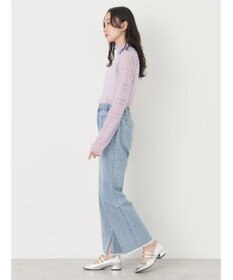 earth music&ecology ジャガードシャーリングシアートップス