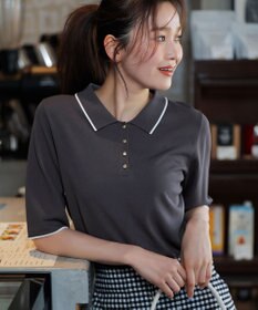 ANY SIS 【アイスタッチ】ポロ ニット