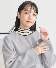 earth music&ecology ファーカフスノーカラーコート