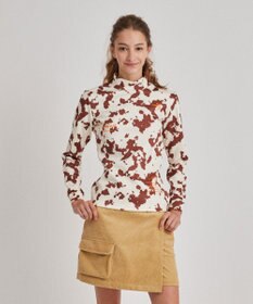 PW CIRCULUS 【ストレッチ / 快適 / 一枚でサマになる】【WOMEN】NEW PINTO柄ロングスリーブモック T