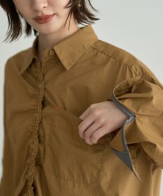 YECCA VECCA ドロストデザインギャザーシャツ