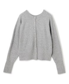 UNFILO 【前後着用 可能】ふわふわニット 2WAY パールボタンカーディガン