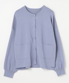 ANY スウェットライクニットカーディガン