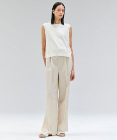 BEIGE， 【洗える/接触冷感/速乾/UVケア対応・Precious ９月号掲載】BATEAU / イージーウエストサイドスリットタックパンツ