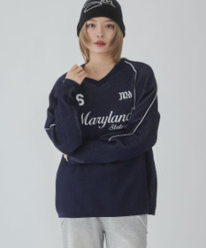 WEGO 【ユニセックス着用ITEM】ゲームロゴメッシュジャガードプルオーバー