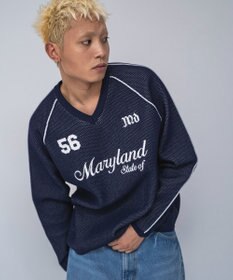 WEGO 【ユニセックス着用ITEM】ゲームロゴメッシュジャガードプルオーバー