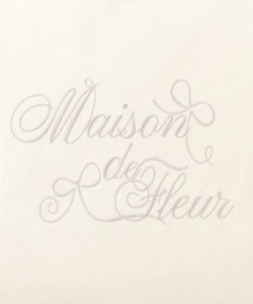 Maison de FLEUR ブランドロゴ刺繍スクエアトートバッグ