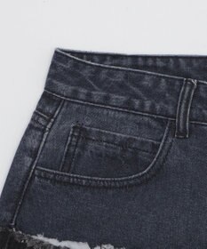 WEGO 【ユニセックス着用ITEM?MLサイズ展開】ダブルウエストカーゴデニムパンツ