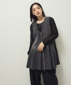 Green Parks ・ＳＵＧＡＲ　ＳＰＯＯＮ　Ｗ－ＺＩＰデニムミニワンピ