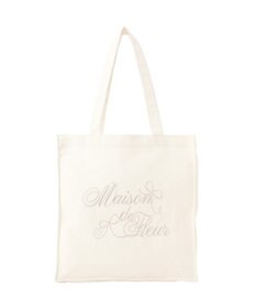 Maison de FLEUR ブランドロゴ刺繍スクエアトートバッグ