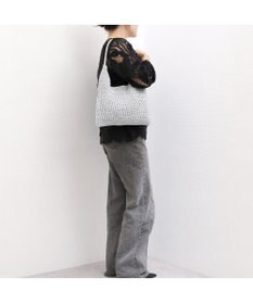 UNBILLION カシュカシュ cachecache / メタリックコード柄編みワンハンドルトート