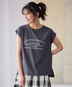 ANY L フロッキーロゴフレンチスリーブTシャツ