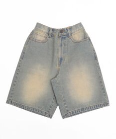 WEGO 【SMサイズ展開】ヴィンテージウォッシュデニムハーフパンツ
