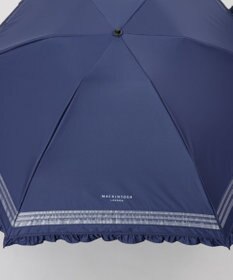 AURORA 【MACKINTOSH LONDON（マッキントッシュ ロンドン）】フリルオーガンジータック加工晴雨兼用パラソル（折りたたみ傘）